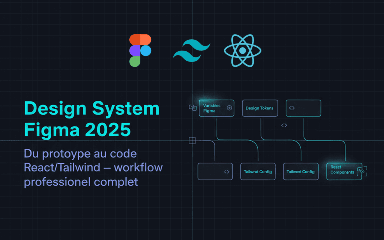 Design System Figma 2025 : Du prototype au code React/Tailwind (workflow professionnel complet)